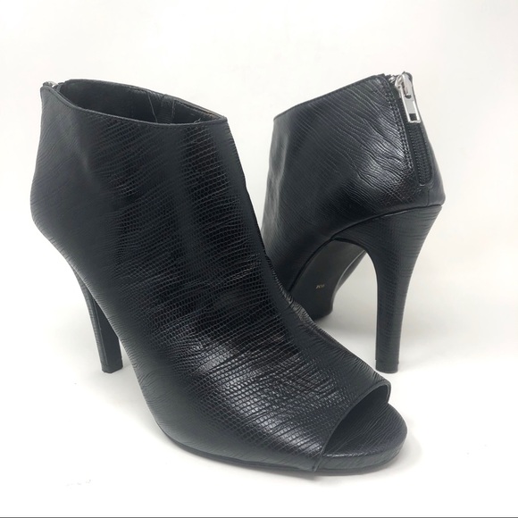Ann Marino Shoes - Ann Marino Black Peep Toe Ankle Booties Size 9.5